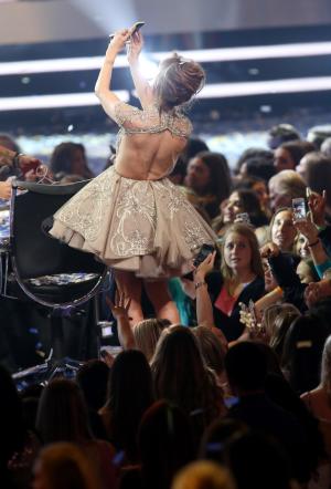 American Idol judge Jennifer Lopez takes a selfie at&nbsp;&hellip;