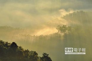 美不勝收金龍山的晨曦與雲海遠近馳名，名列台灣3大攝影聖地之首。（沈揮勝攝）