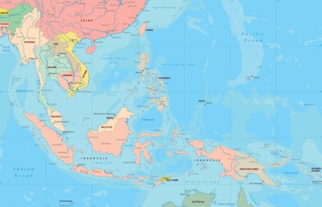 東南亞地圖（取自網路）