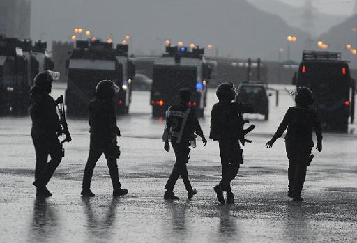 Members of the Saudi special police unit, in Mecca, on October 9, 2013