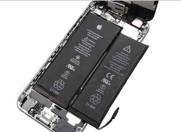 ▲現行iPhone 6/6 Plus的鋰電池電容量，分別為1810mAh，與2915 mAh。尙有提升空間。