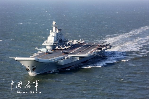 中國海軍的遼寧號航空母艦。