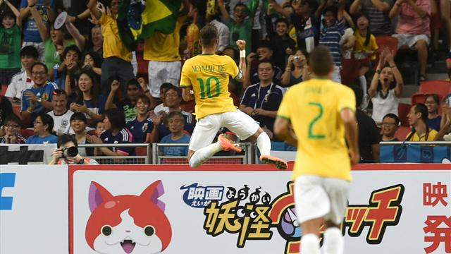 Neymar célèbre sa prestation exceptionnelle avec le Brésil contre le Japon