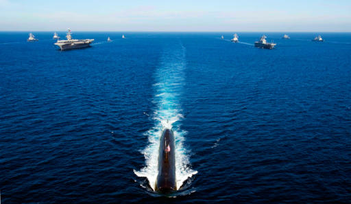 8 chiếc tàu ngầm Mỹ đang ở gần biển Trung Quốc