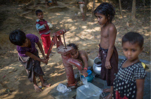 孟加拉科克斯巴札爾區（Cox Bazar）聚集了許多逃避迫害的緬甸羅興亞人。（東方IC）