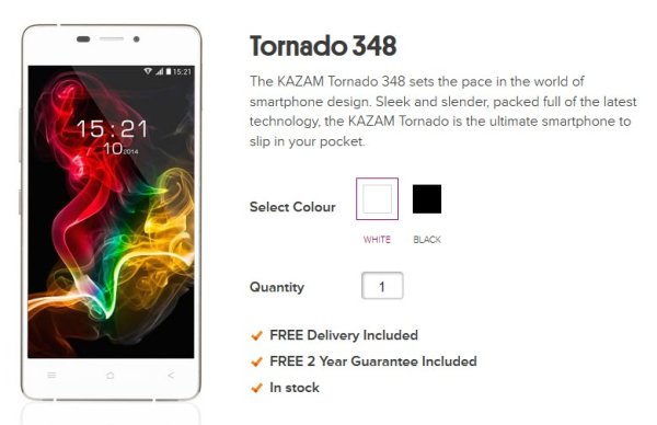 iPhone 6不夠薄？！Kazam Tornado 348史上最薄手機開始販售！