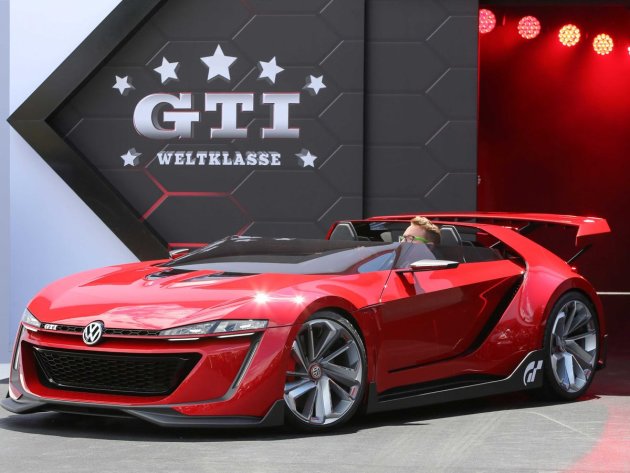 Red Volkswagon Vision GTI Roadster
