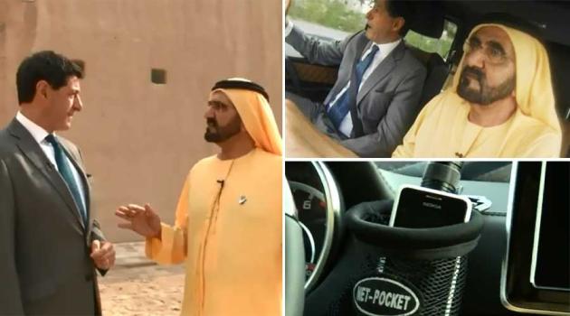 الشيخ محمد بن راشد آل مكتوم حاكم دبي شوهد يستخدم هاتف نوكيا خلال مقابلة مع هيئة الإذاعة البريطانية بي بي سي منذ شهور قليلة