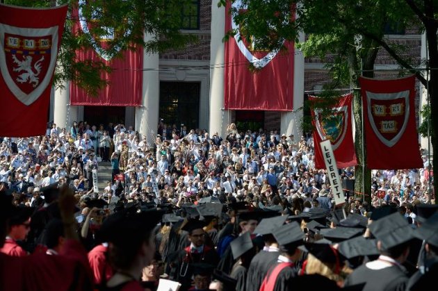 (Arquivo) Cerimônia de formatura na Universidade de Harvard, apontada como a melhor do mundo no ranking de Xangai