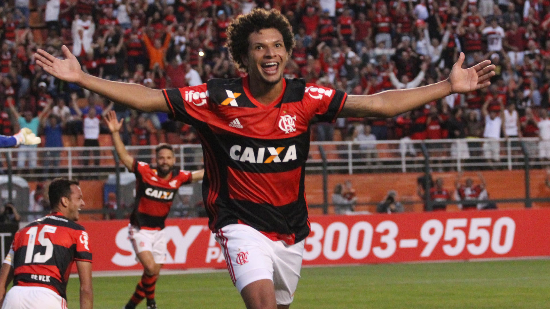 Willian ArÃ£o Flamengo x Santa Cruz BrasileirÃ£o 09 10 16
