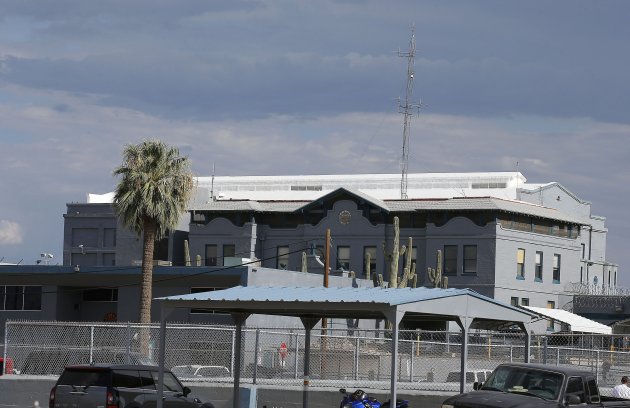 The Arizona state prison where the nearly two hour execution of Joseph Rudolph Wood took place on Wednesday, July 23, 2014, is photographed in Florence, Ariz. Wood was convicted in the 1989 shooting deaths of Debbie Dietz, 29, and Gene Dietz, 55, at an auto repair shop in Tucson. (AP Photo)