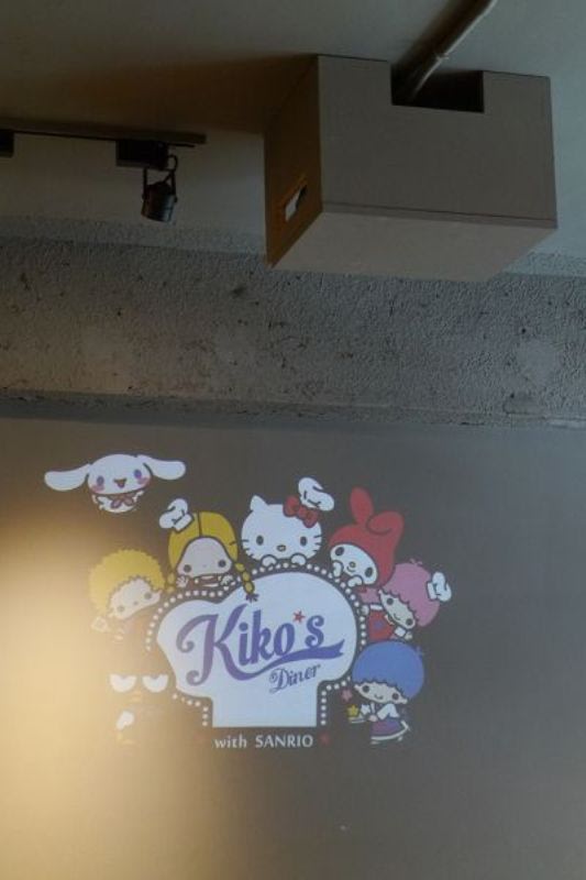 雖然「Kiko's Diner」的logo繽紛可愛，楊秀容還是決定在店內用投影機低調呈現就好。