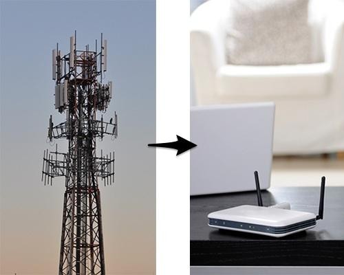 Cellphone tower and wireless router