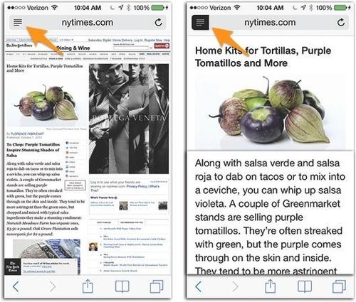 Make Webpages Easier to Read on the iPhone with a Single Tap