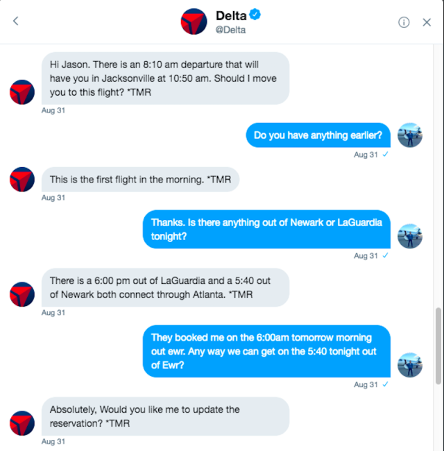 Delta customer service