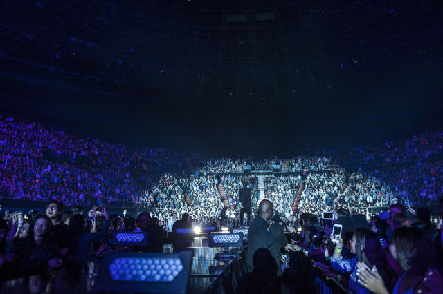 Hillsong United performs at The Forum on May 18, 2016, in Inglewood, California. (Photo: Timothy Norris via Getty Images)