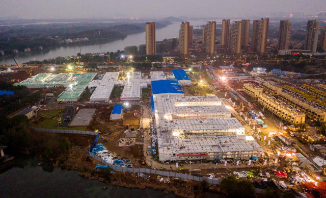 The construction of the 1000-bed temporary field hospital in Wuhan, which began on January 24, 2020 to house novel coronavirus patients was completed on February 2.