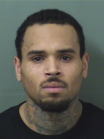 Chris Brown was arrested for an outstanding felony battery warrant in West Palm Beach, Fla., on July 5. (Photo: Palm Beach County Sheriff’s Office)