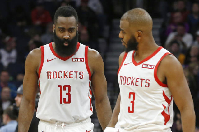 Report: James Harden, Chris Paul had 'verbal exchange' in locker room after Game 6 loss 5ce6dbe9210000b90ed0eded