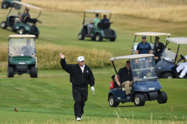 President Donald Trump won a golf tournament he didn't even enter. (Getty)