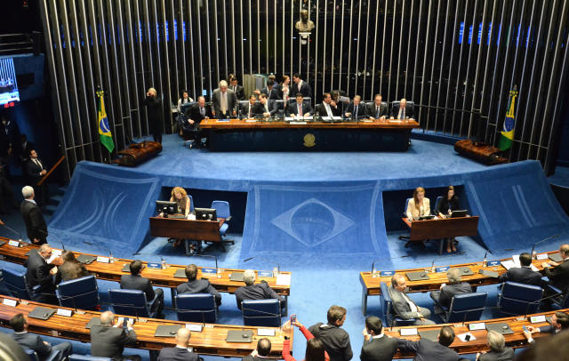*ARQUIVO* BRASILIA, DF, 12.11.2019 - Plenário do Senado durante sessão solene do Congresso para promulgação da reforma da Previdência. (Foto: Renato Costa/FramePhoto/Folhapress)