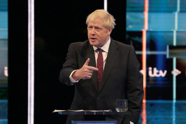 Boris Johnson refused to back Sir Kim during his debate with Jeremy Hunt. (Photo by Matt Frost/ITV via Getty Images)