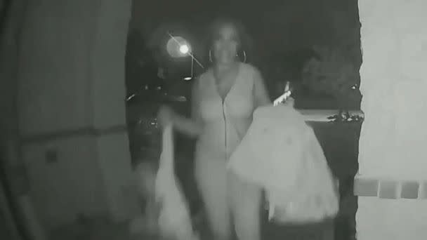 PHOTO: Surveillance footage from a doorbell security camera captured the moment a toddler was left abandoned outside a stranger's home in the middle of the night in a suburb of Houston, Texas, Oct. 17, 2018. (Courtesy Montgomery County Sheriff's Office)