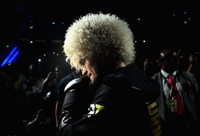 Khabib called for an MMA culture change after UFC 229 while talking about his congratulatory call from Vladamir Putin. (Getty)