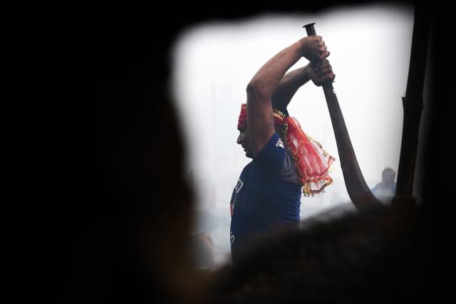 Las imágenes en Bariyarpur de la masacre de animales ponen los pelos de punta. Foto: PRAKASH MATHEMA/AFP via Getty Images. 