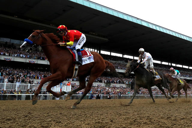Horse racing at New York tracks like Belmont Park is facing similar scrutiny to Santa Anita after a report of a spate of deaths across the state. (Getty)