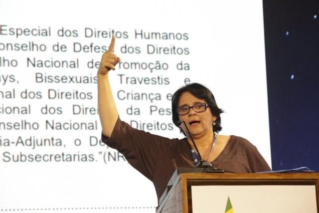 Ministra da Mulher, da Família e dos Direitos Humanos, Damares Alves, discursa no CPAC Brasil