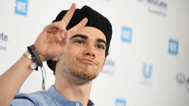 PHOTO: Cameron Boyce arrives for an event in Inglewood, Calif., April 25, 2019. (Robyn Beck/AFP/Getty Images)
