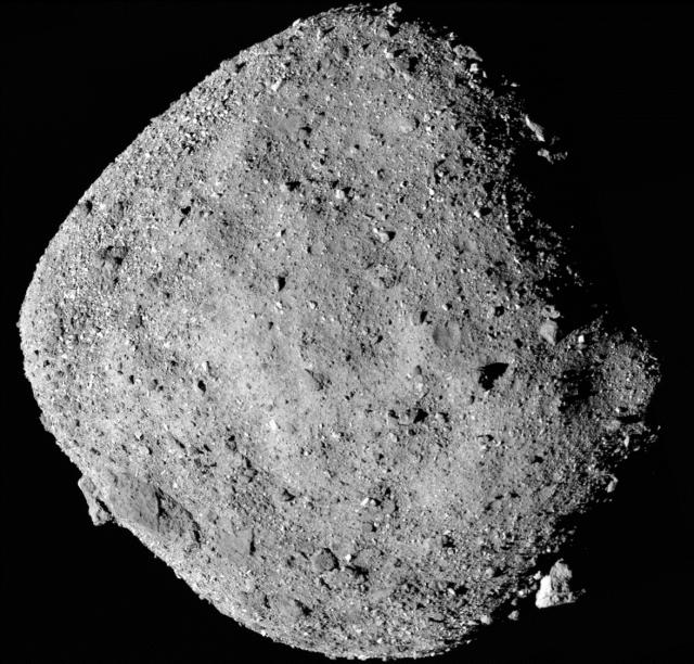 This mosaic image of asteroid Bennu, composed of 12 PolyCam images collected on December 2, 2018 by the OSIRIS-REx spacecraft from a range of 15 miles (24 km). NASA/Goddard/University of Arizona/Handout via REUTERS ATTENTION EDITORS - THIS IMAGE WAS PROVIDED BY A THIRD PARTY