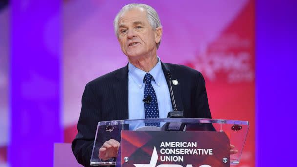 PHOTO: White House Director of Trade and Industrial Policy Peter Navarro speaks during the annual Conservative Political Action Conference (CPAC) in National Harbor, Maryland, on March 1, 2019. (Mandel Ngan/AFP/Getty Images)