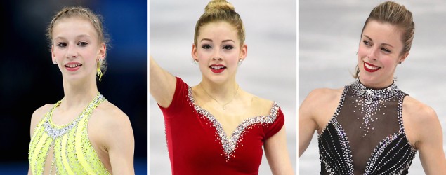Three U.S. figure skaters in medal contention (Getty Images)