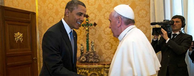 President Barack Obama meets Pope Francis at the Vatican. (Reuters)