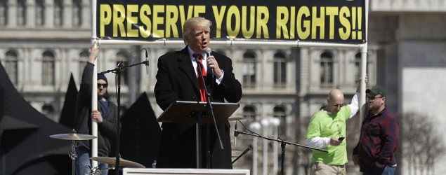 Trump rallies against gun control in New York (AP)