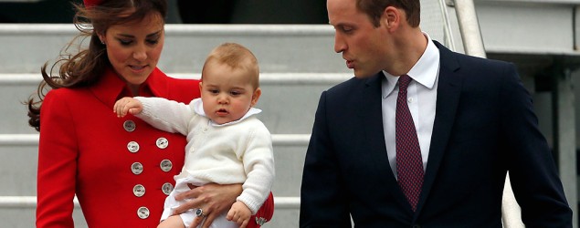 The Duchess of Cambridge, Prince William, and their son Prince George (Reuters)