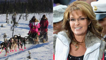 Sarah Palin Explores 'Amazing America' by Sled